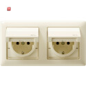 GIR115801 / SCHUKO KD + Set IP44 + Rahmen 2f Standard 55...