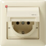 GIR115701 / SCHUKO KD + Set IP44 + Rahmen 1f Standard 55 Cremeweiß / EAN 4010337004882