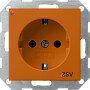 GIR45602 / Steckdose, orange, Unterputz UP, 1 Fach, IP20 / EAN 4010337456025