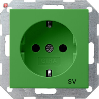 GIR45502 / Steckdose, grün, Unterputz UP, 1 Fach, IP20 / EAN 4010337455028