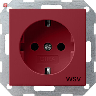 GIR44902 / Steckdose, rot, Unterputz UP, 1 Fach, IP20 / EAN 4010337449027