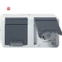 GIR78130 / Steckdose, grau, Aufputz AP, 2 Fach, IP44 / EAN 4010337781301