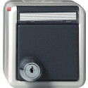 GIR44730 / Steckdose, grau, Aufputz AP, 1 Fach, IP44 /...