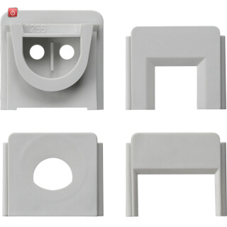 GIR730 / Set Adapter Ltg.einf. WG AP Grau / EAN 4010337007302