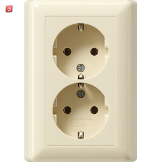 GIR78201 / SCHUKO 2f Vollpl. f. Gerätedose 1,5f Standard 55 Cremeweiß / EAN 4010337782018