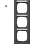 GIR110323 / Abdeckrahmen 3f senkr. BSF Gira E2 Anthrazit / EAN 4010337084211