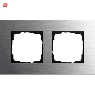GIR212219 / Abdeckrahmen 2f Gira Esprit Edelstahl / EAN 4010337015772