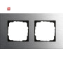GIR212219 / Abdeckrahmen 2f Gira Esprit Edelstahl / EAN 4010337015772