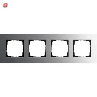 GIR214219 / Abdeckrahmen 4f Gira Esprit Edelstahl / EAN 4010337015796