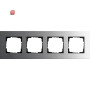 GIR214219 / Abdeckrahmen 4f Gira Esprit Edelstahl / EAN 4010337015796