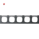 GIR109523 / Abdeckrahmen 5f waager. BSF Gira E2 Anthrazit...