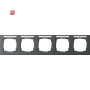 GIR109523 / Abdeckrahmen 5f waager. BSF Gira E2 Anthrazit / EAN 4010337084372
