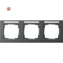 GIR109323 / Abdeckrahmen 3f waager. BSF Gira E2 Anthrazit / EAN 4010337084174