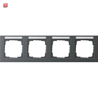 GIR109423 / Abdeckrahmen 4f waager. BSF Gira E2 Anthrazit / EAN 4010337084259