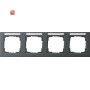 GIR109423 / Abdeckrahmen 4f waager. BSF Gira E2 Anthrazit / EAN 4010337084259