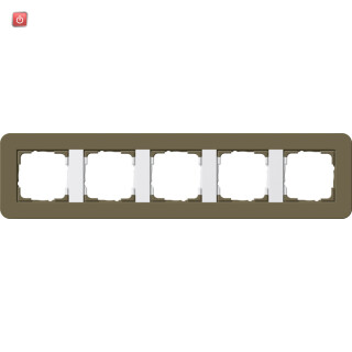 GIR215416 / Abdeckrahmen 5f Gira E3 Umbra/Reinweiß / EAN 4010337024439