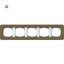 GIR215416 / Abdeckrahmen 5f Gira E3 Umbra/Reinweiß...