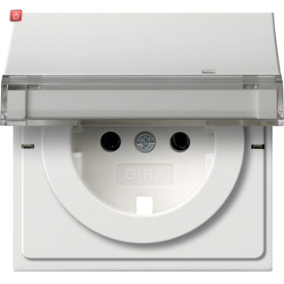 GIR1446112 / Abd. SCHUKO KD BSF + SH Flächenschalter Reinweiß / EAN 4010337026495