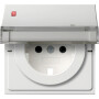 GIR1446112 / Abd. SCHUKO KD BSF + SH Flächenschalter Reinweiß / EAN 4010337026495
