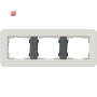 GIR213421 / Abdeckrahmen 3f Gira E3 Hellgrau/Anthrazit / EAN 4010337023852