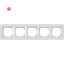 GIR215411 / Abdeckrahmen 5f Gira E3 Hellgrau/Reinweiß / EAN 4010337023814