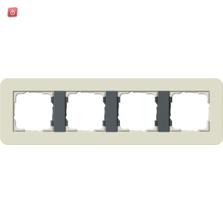 GIR214427 / Abdeckrahmen 4f Gira E3 Sand/Anthrazit / EAN 4010337024606