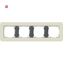 GIR214427 / Abdeckrahmen 4f Gira E3 Sand/Anthrazit / EAN...