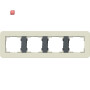 GIR214427 / Abdeckrahmen 4f Gira E3 Sand/Anthrazit / EAN 4010337024606