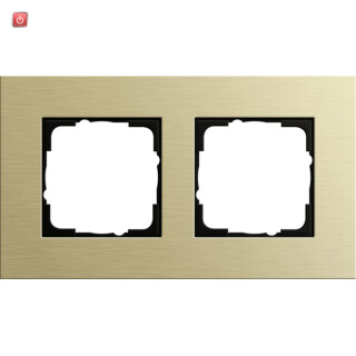 GIR212217 / Abdeckrahmen 2f Gira Esprit Alum.Hellgold / EAN 4010337015727