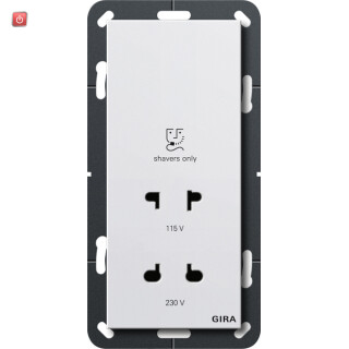 GIR282003 / Rasiersteckd. 115 - 230 V System 55 Reinweiß / EAN 4010337016762