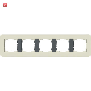 GIR215427 / Abdeckrahmen 5f Gira E3 Sand/Anthrazit / EAN 4010337024613