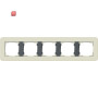 GIR215427 / Abdeckrahmen 5f Gira E3 Sand/Anthrazit / EAN 4010337024613