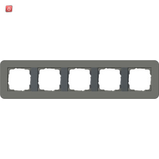 GIR215423 / Abdeckrahmen 5f Gira E3 Dklgrau/Anthrazit / EAN 4010337024125