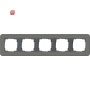 GIR215423 / Abdeckrahmen 5f Gira E3 Dklgrau/Anthrazit / EAN 4010337024125