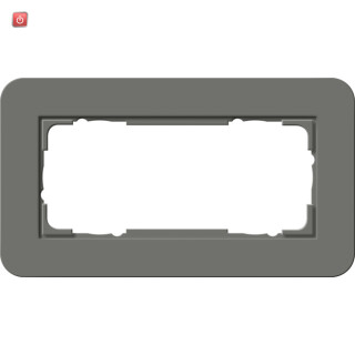 GIR1002413 / Abdeckrahmen 2f o.M. Gira E3 Dklgrau/Reinweiß / EAN 4010337024071