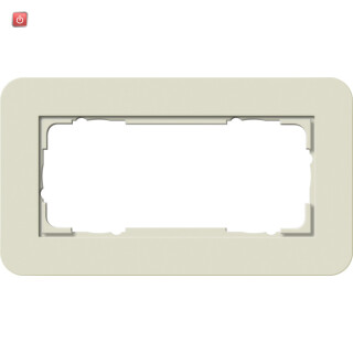 GIR1002427 / Abdeckrahmen 2f o.M. Gira E3 Sand/Anthrazit / EAN 4010337024620