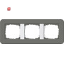 GIR213413 / Abdeckrahmen 3f Gira E3 Dklgrau/Reinweiß / EAN 4010337024040