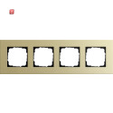 GIR214217 / Abdeckrahmen 4f Gira Esprit Alum.Hellgold /...