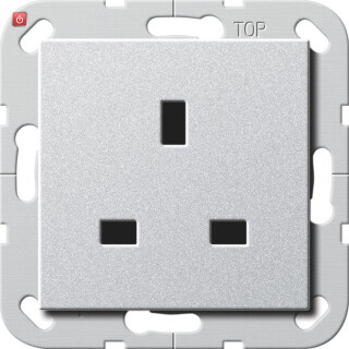 GIR277626 / Steckd. BS 13 A SH System 55 F Alu / EAN 4010337079361