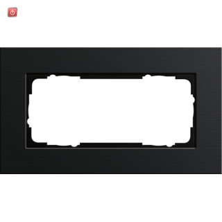 GIR1002126 / Abdeckrahmen 2f o.M. Gira Esprit Alum.Schwarz / EAN 4010337109068