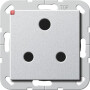 GIR277426 / Steckd. BS Round Pin 15 A SH System 55 F Alu / EAN 4010337079224