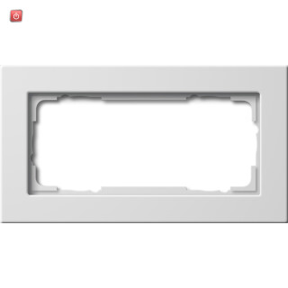 GIR1002207 / Abdeckrahmen 2f o.M. Gira E22 BS 80 Reinweiß / EAN 4010337073468