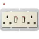 GIR278301 / 2f-Steckd. BS 13 A gesch. + SH System 55 BS...