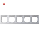 GIR109525 / Abdeckrahmen 5f waager. BSF Gira E2 F Alu /...