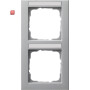 GIR110225 / Abdeckrahmen 2f senkr. BSF Gira E2 F Alu / EAN 4010337084143