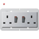 GIR278326 / 2f-Steckd. BS 13 A gesch. + SH System 55 BS...
