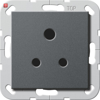 GIR277228 / Steckd. BS Round Pin 5 A SH System 55 Anthrazit / EAN 4010337079118
