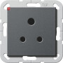 GIR277228 / Steckd. BS Round Pin 5 A SH System 55 Anthrazit / EAN 4010337079118
