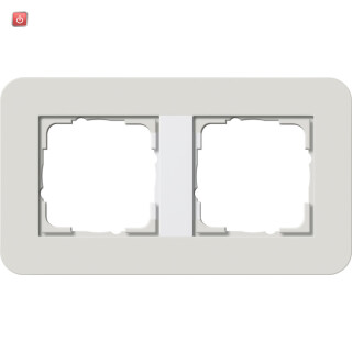 GIR212411 / Abdeckrahmen 2f Gira E3 Hellgrau/Reinweiß / EAN 4010337023784
