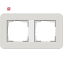 GIR212411 / Abdeckrahmen 2f Gira E3 Hellgrau/Reinweiß / EAN 4010337023784